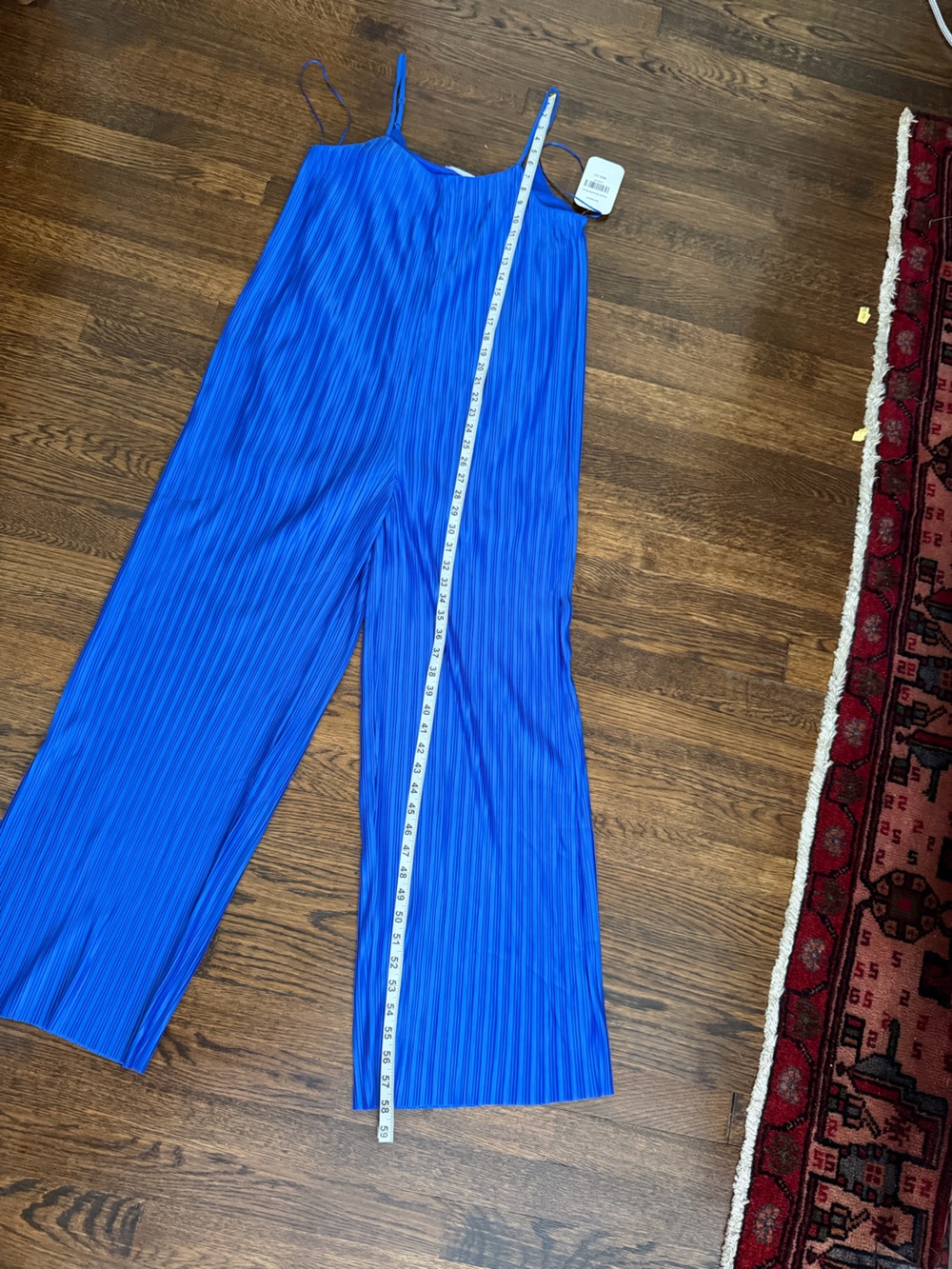 Ces Femme Cobalt Blue Pleated Wide-Leg Jumpsuit - Picture 6 of 6